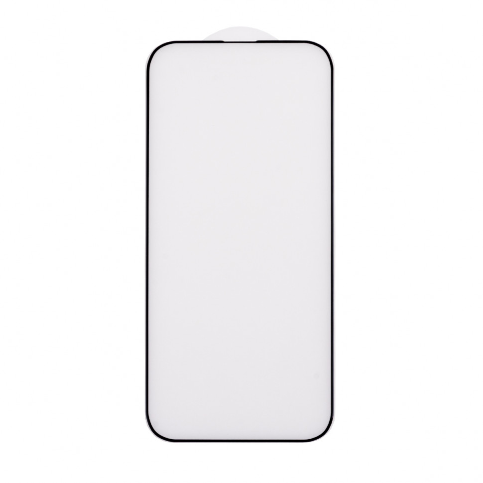 Защитное стекло "Матовое" для iPhone 14 Pro Черный (Закалённое, полное покрытие)