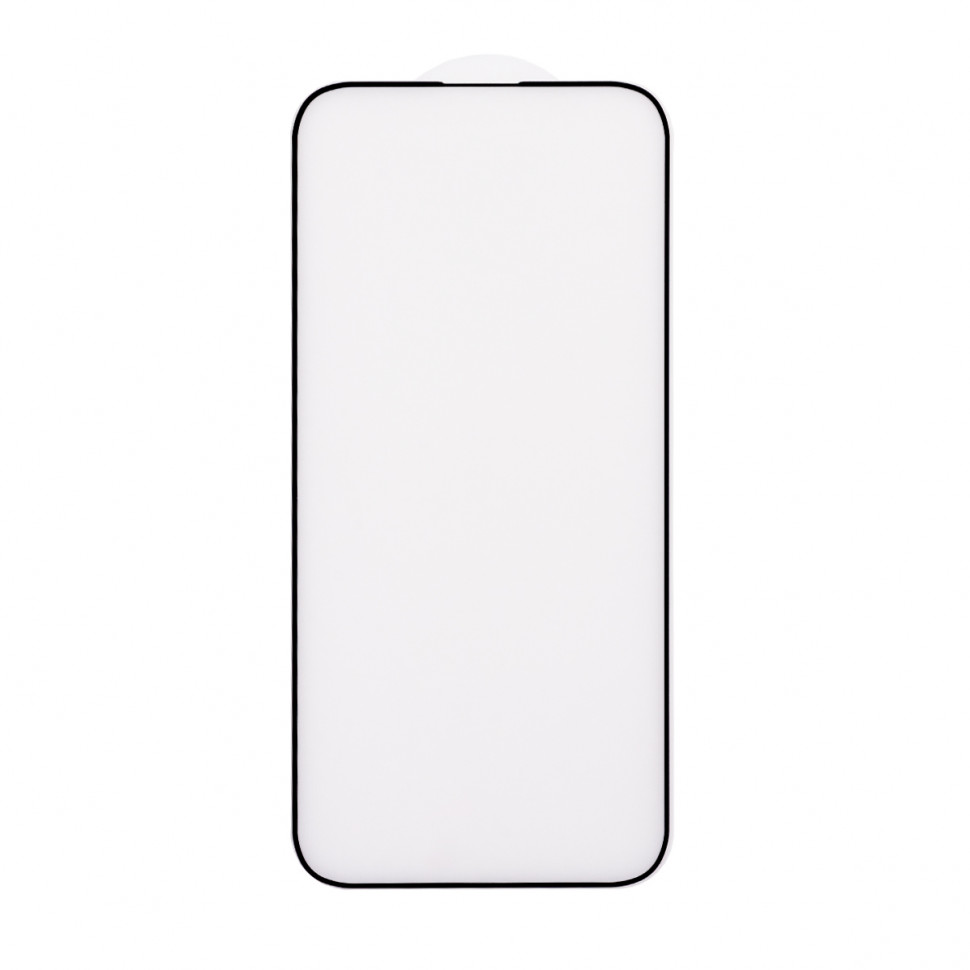 Защитное стекло "Матовое" для iPhone 14 Pro Max Черный (Закалённое, полное покрытие)