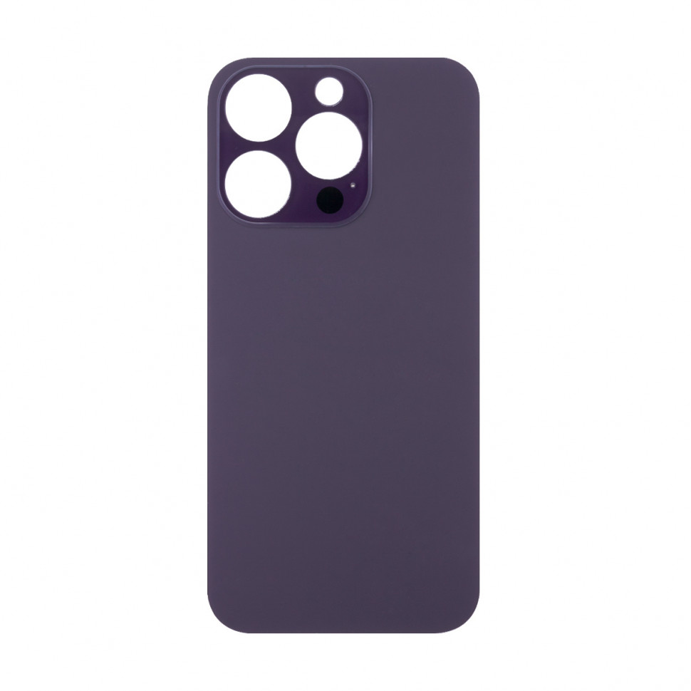 Задняя крышка для iPhone 14 Pro Темно-фиолетовый (стекло, широкий вырез под камеру, логотип)