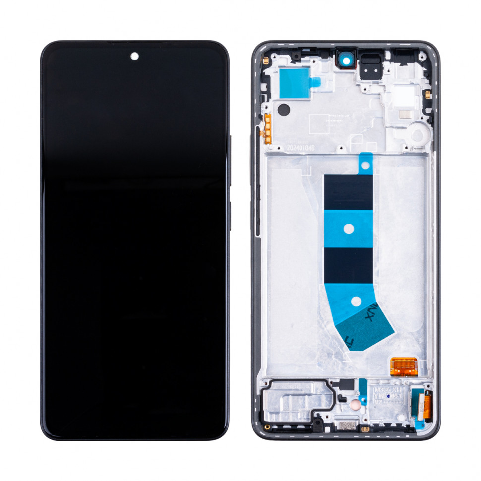 Дисплей с рамкой для Xiaomi Redmi Note 13 4G Черный Оригинал (SP)