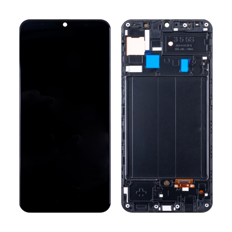 Дисплей с рамкой для Samsung A305F (A30) Черный OLED