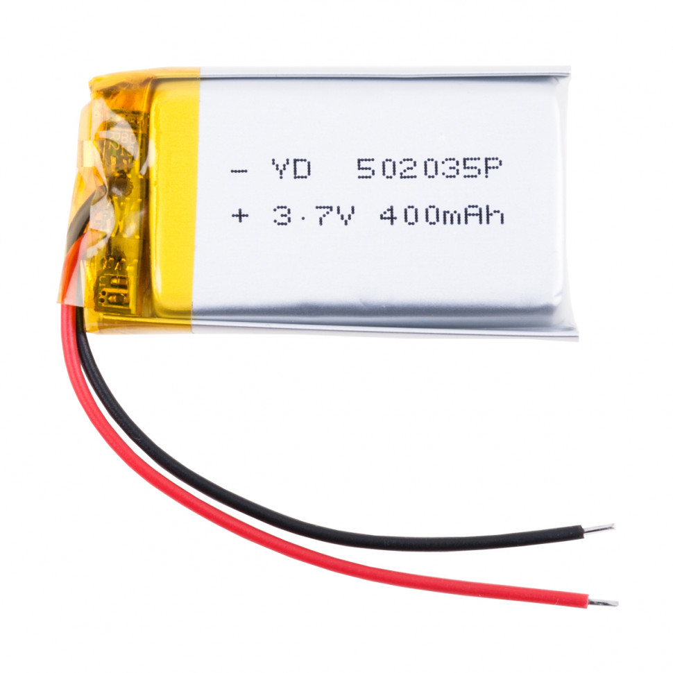 Аккумулятор универсальная 502035p 3,7v Li-Pol 400 mAh (5*20*35 mm)