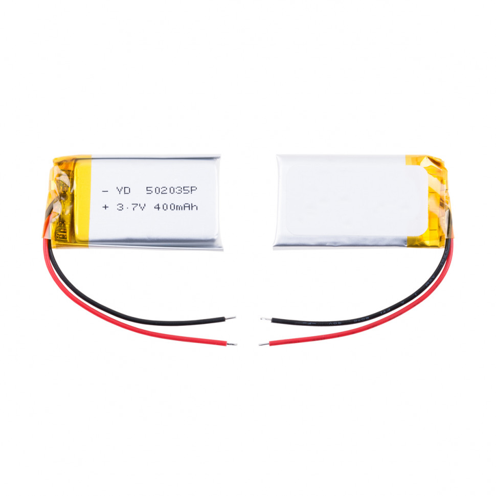 Аккумулятор универсальная 502035p 3,7v Li-Pol 400 mAh (5*20*35 mm)