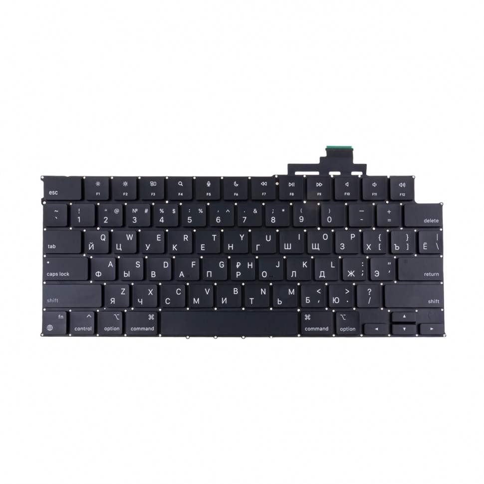 Клавиатура для ноутбука MacBook Air M2 13" A2681/A2941/A3113 (2022-2024, прямой Enter RU) Черный