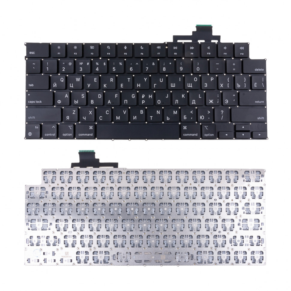 Клавиатура для ноутбука MacBook Air M2 13" A2681/A2941/A3113 (2022-2024, прямой Enter RU) Черный
