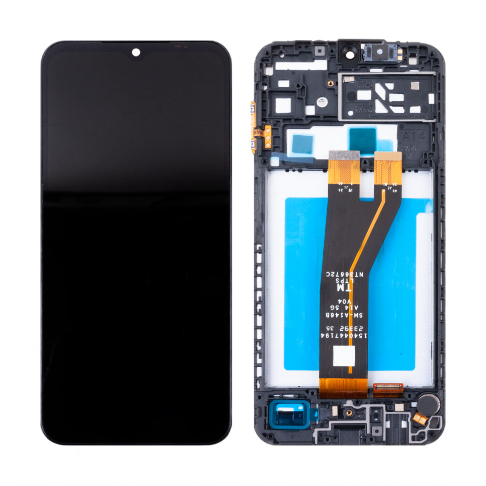 Дисплей с рамкой для Samsung A146B (A14 5G) Черный Оригинал Ref. (SP)