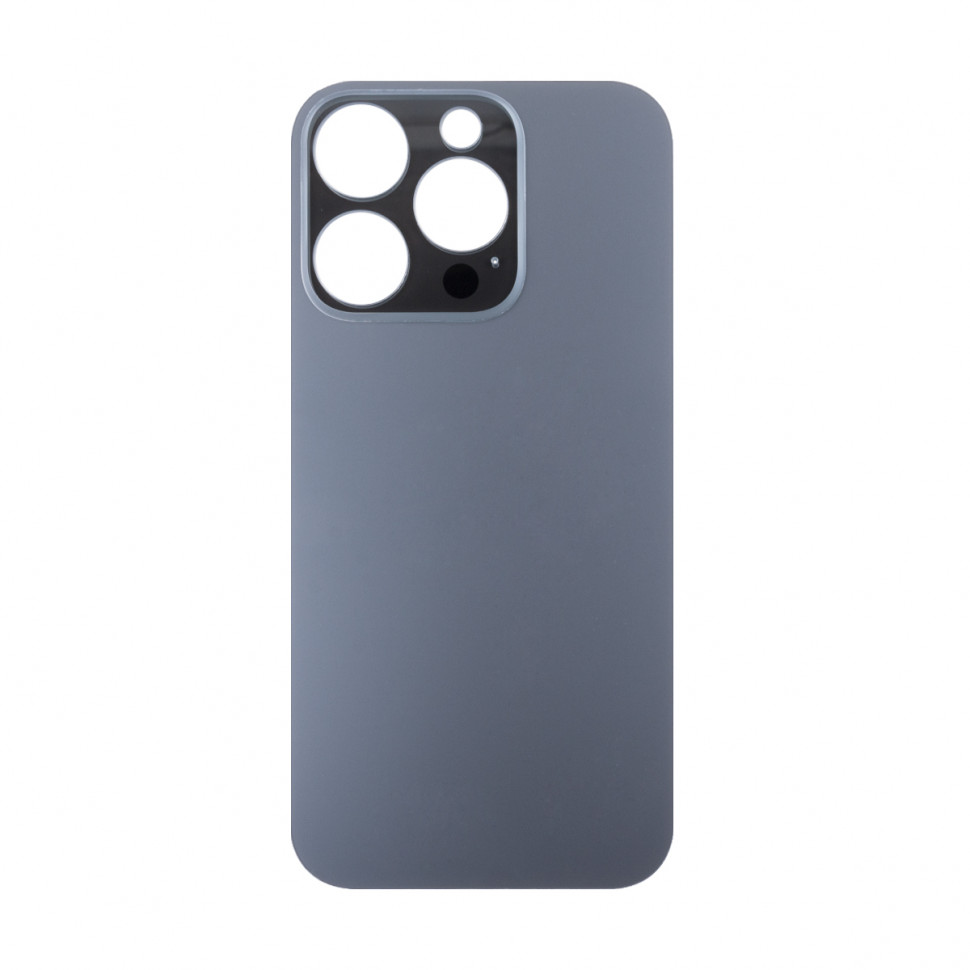 Задняя крышка для iPhone 14 Pro Черный (стекло, широкий вырез под камеру, логотип)