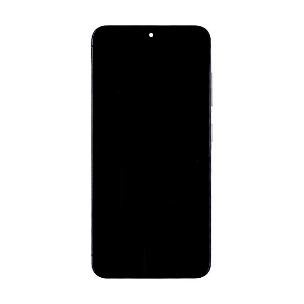 Дисплей с рамкой для Samsung S911B (S23) Черный Оригинал (SP)
