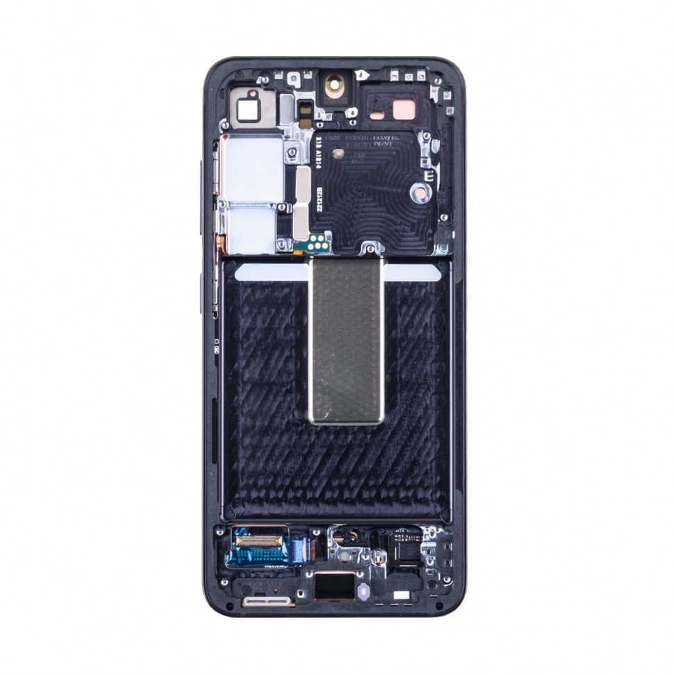 Дисплей с рамкой для Samsung S911B (S23) Черный Оригинал (SP)