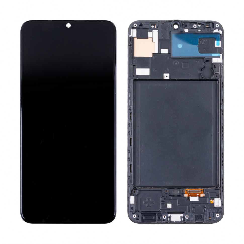 Дисплей с рамкой для Samsung A505F (A50) Черный In-Cell