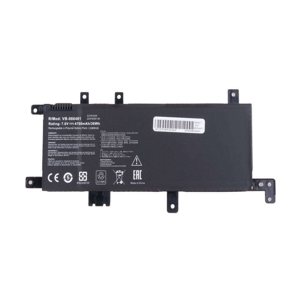 Аккумулятор для ноутбука Asus C21N1634 (A580BP, A580UA, A580UAR, A580UF, A580UQ) 4900 mAh