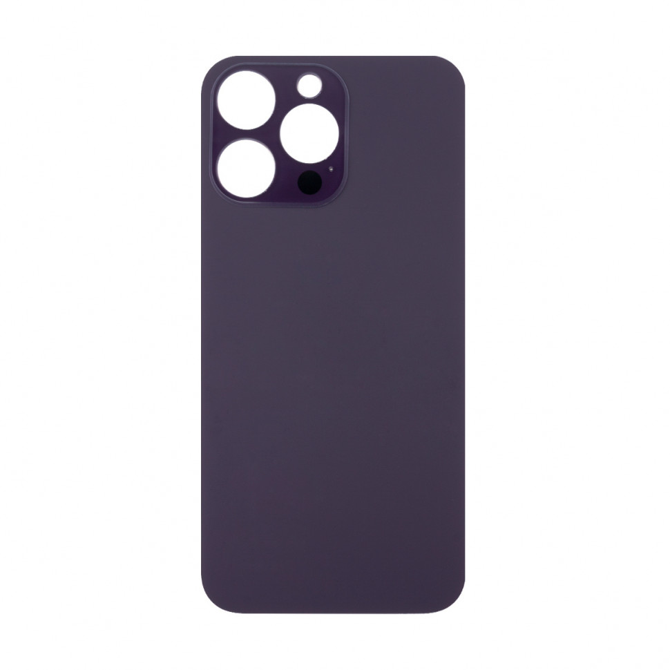 Задняя крышка для iPhone 14 Pro Max Темно-фиолетовый (стекло, широкий вырез под камеру, логотип)