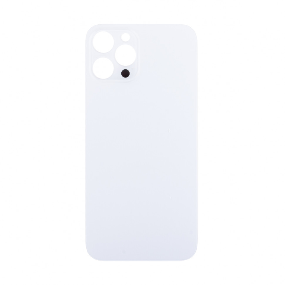 Задняя крышка для iPhone 12 Pro Белый (стекло, широкий вырез под камеру, логотип) - Премиум