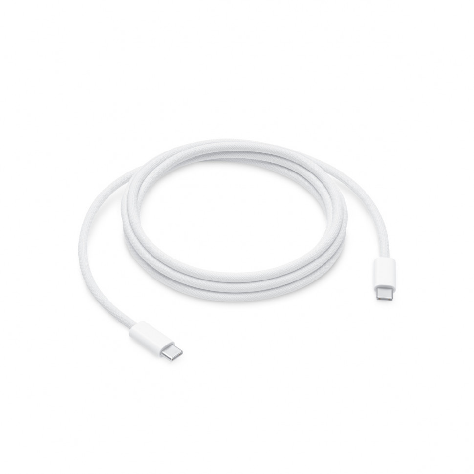 Кабель Type-C - Type-C для iPhone 15 - 17 Pro Max/Air (60W, PD, оплетка нейлон, тех.упак) Белый Оригинал