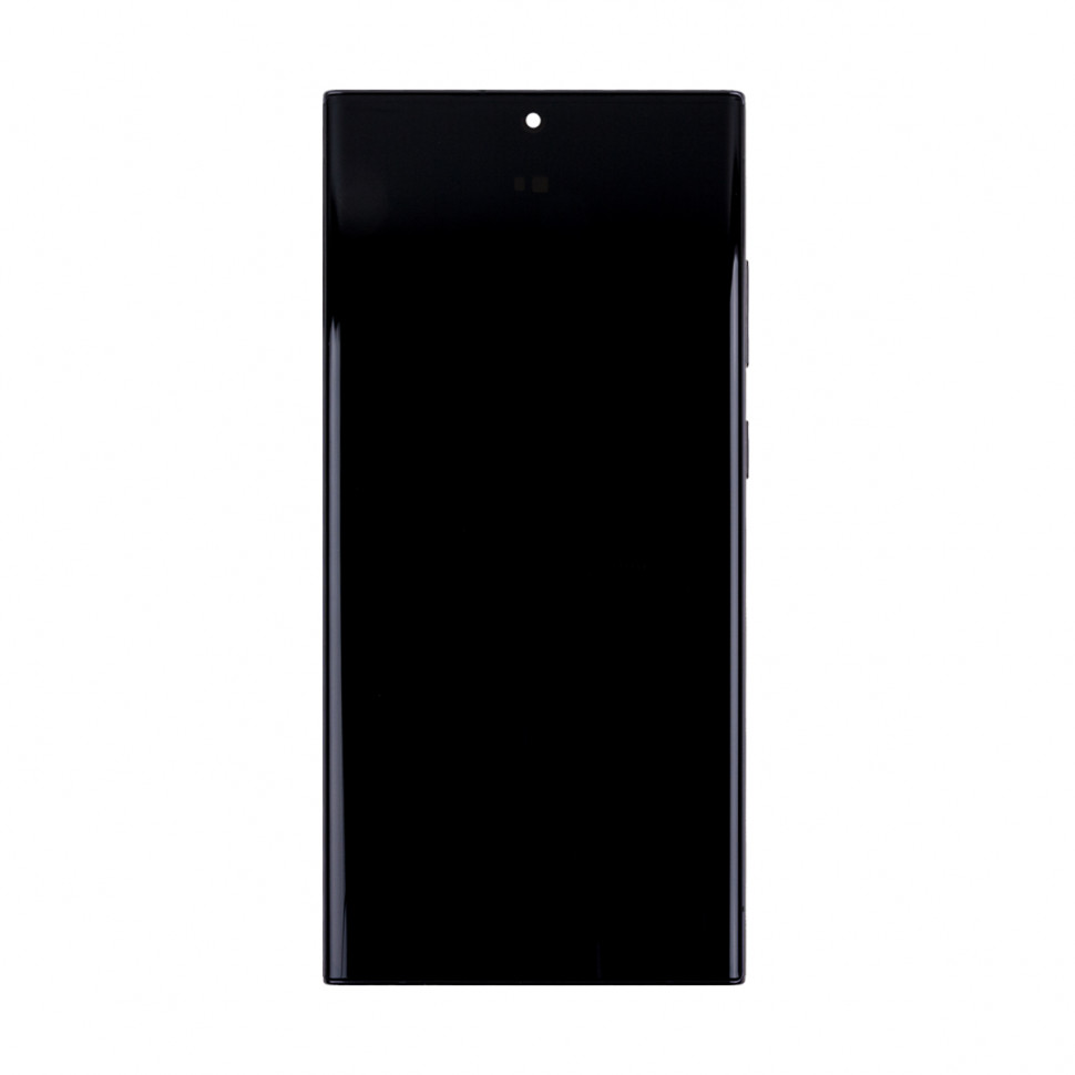 Дисплей с рамкой для Samsung S918B (S23 Ultra) Черный Оригинал (SP)
