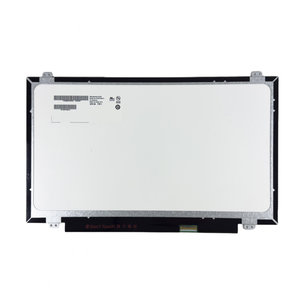 Матрица 14" LED 1366x768 Slim 30 pin справа внизу, глянцевая (уши вверху/внизу) (N140BGE-EB3)