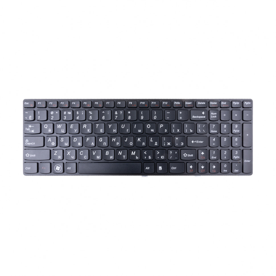 Клавиатура для ноутбука Lenovo IdeaPad G580/G585/Z580/Z580A/Z585/Z780 (с рамкой) Черный