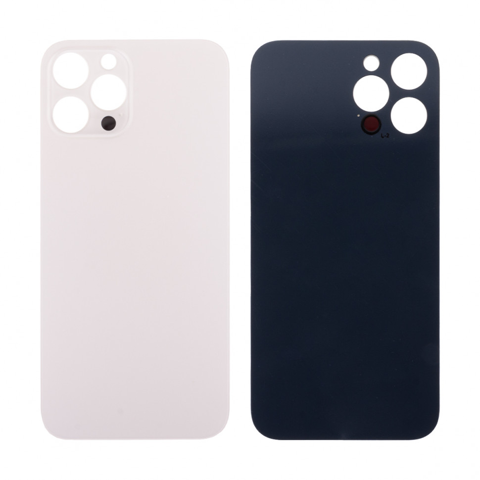 Задняя крышка для iPhone 12 Pro Max Золото (стекло, широкий вырез под камеру, логотип) - Премиум