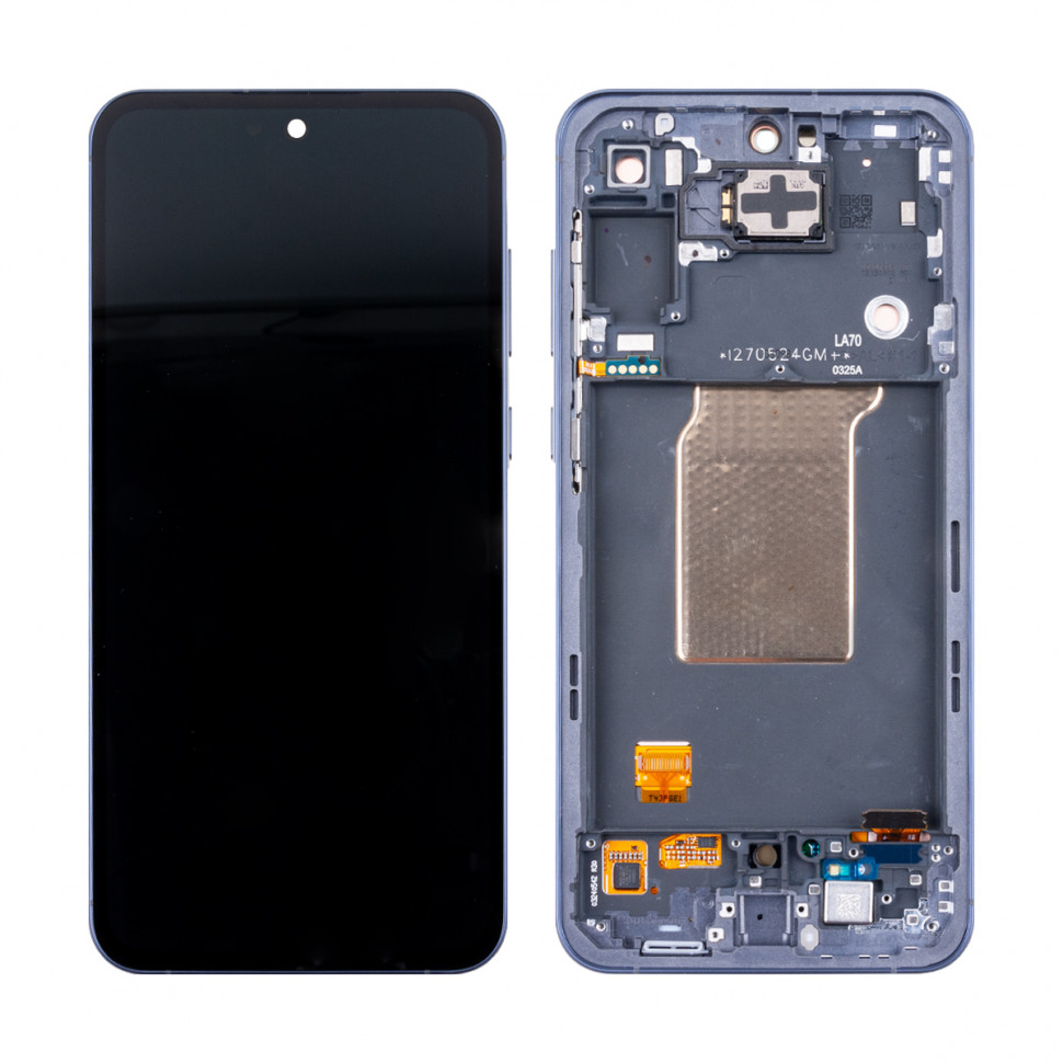Дисплей с рамкой для Samsung A556E (A55 5G) Черный Оригинал (SP)