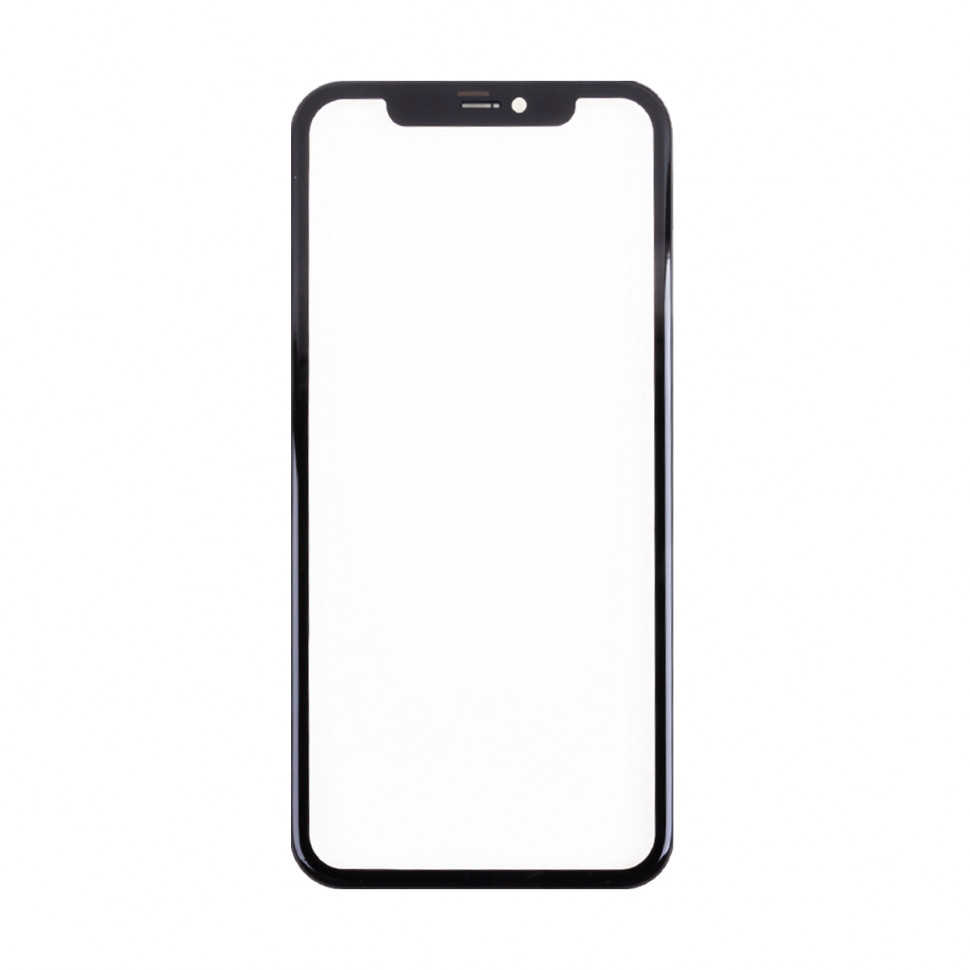 Стекло для iPhone 11 с OCA пленкой + рамка Черный Оригинал (Feaglet)