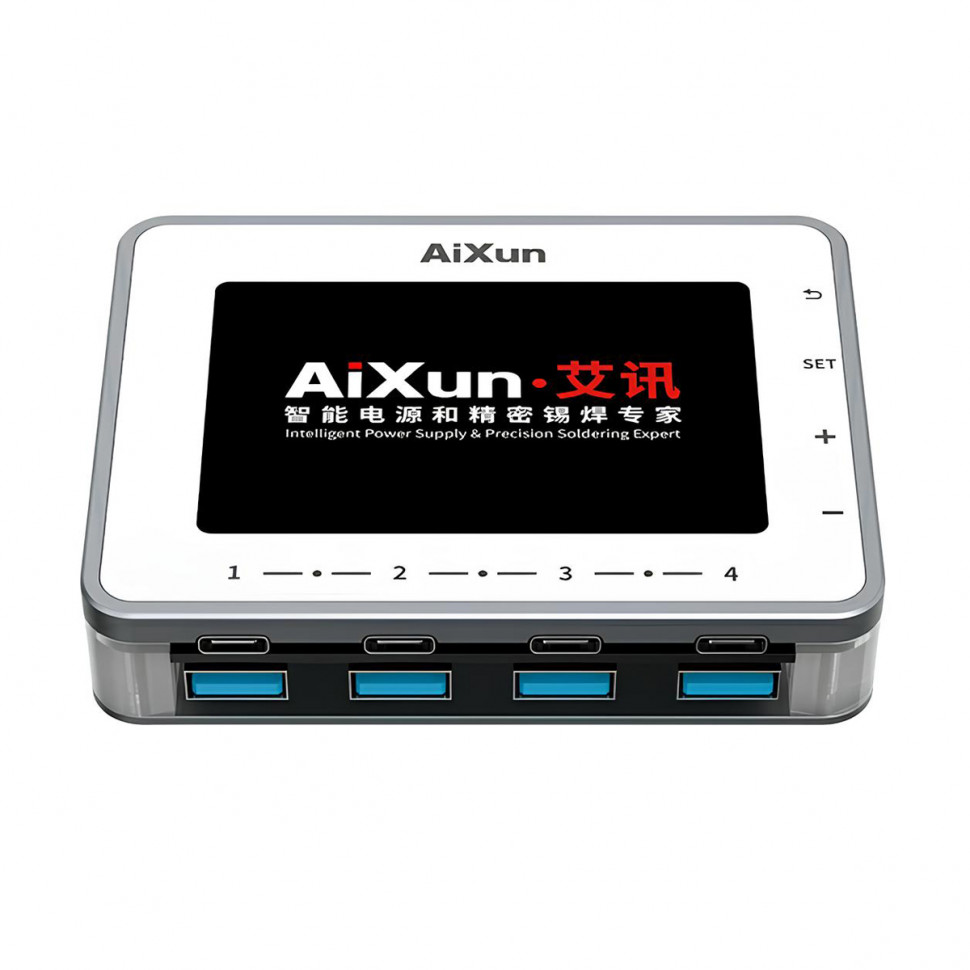 Зарядная станция Aixun PF26 (260W, 8 портов 4USB-QC3.0/4Type-C-PD, LCD)