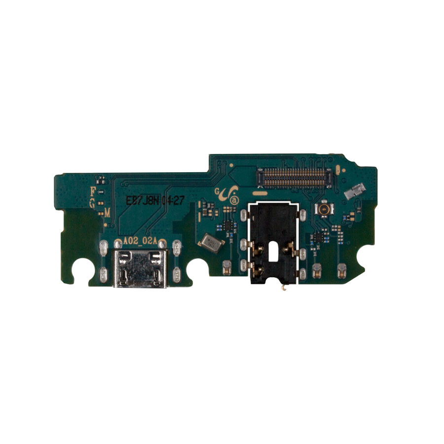 Шлейф для Samsung A022G (A02) плата системный разъем/разъем гарнитуры/микрофон - Премиум