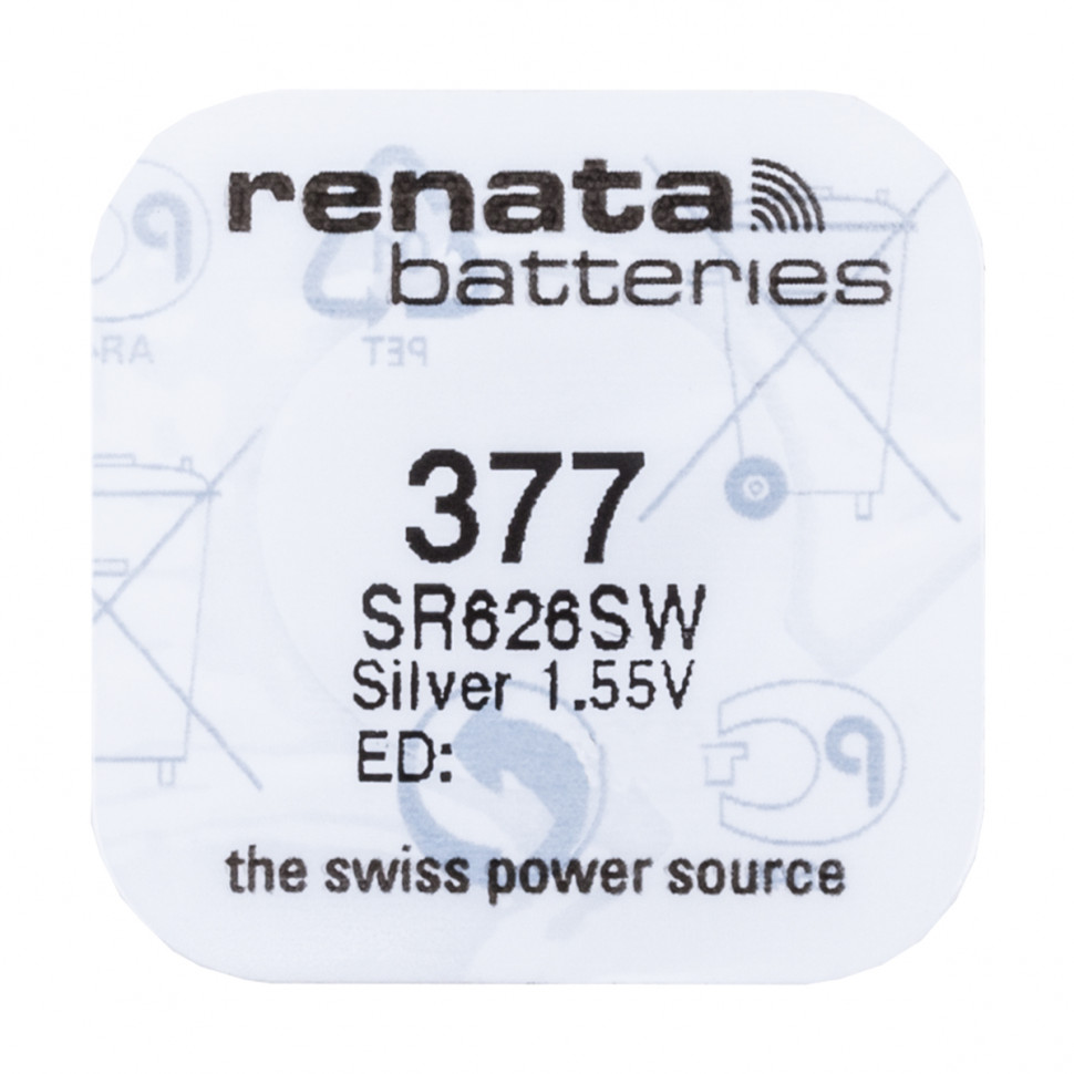 Батарейка 377/SR626SW Renata Silver 1.55V