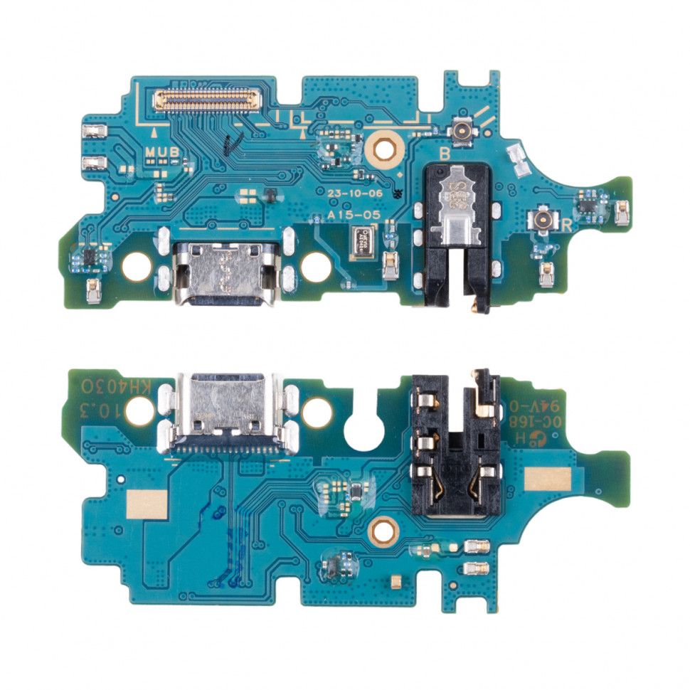 Шлейф для Samsung A155F/A156B (A15 4G/5G) плата системный разъем/разъем гарнитуры/микрофон - Премиум
