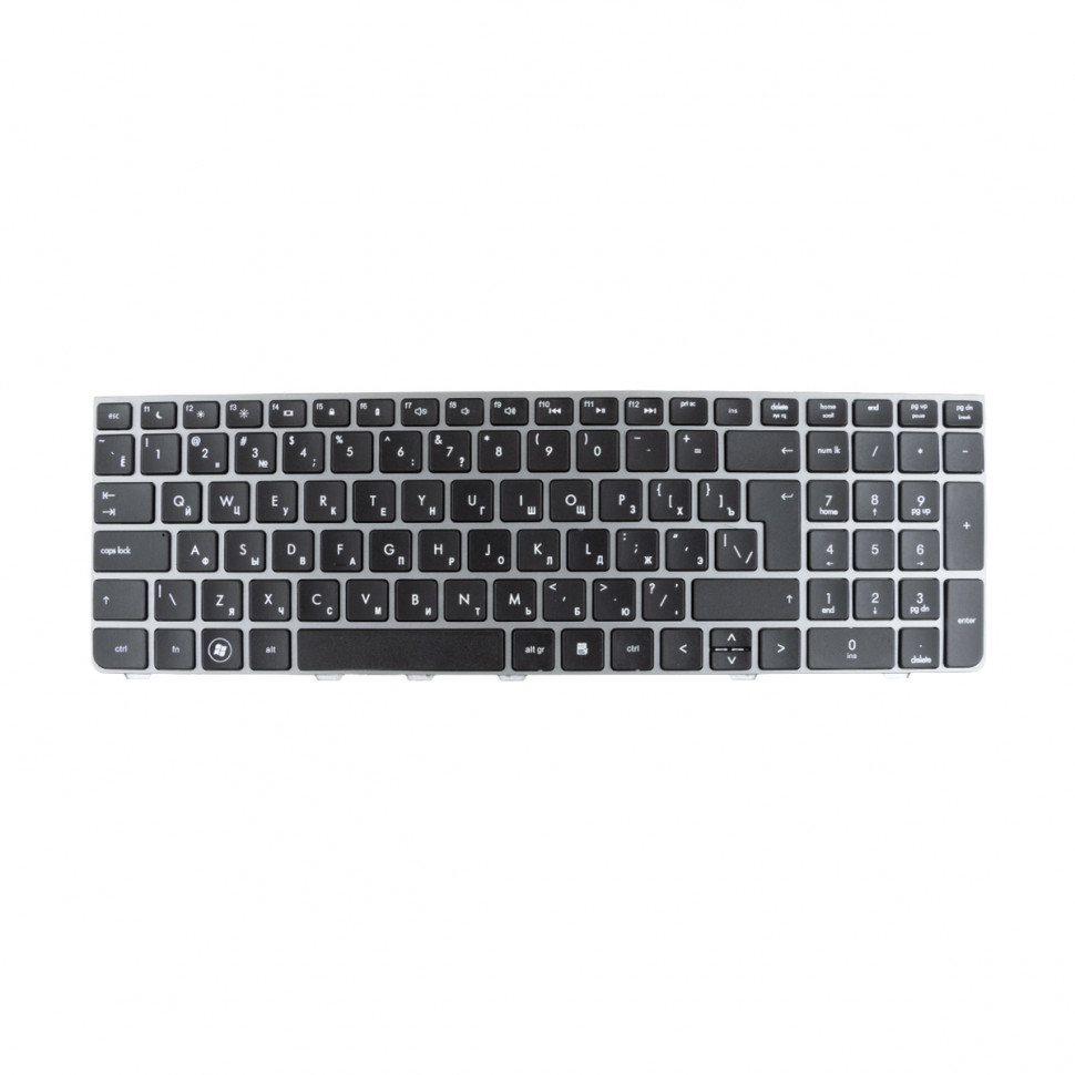Клавиатура для ноутбука HP ProBook 4535S/4530S (с рамкой серебро) Черный