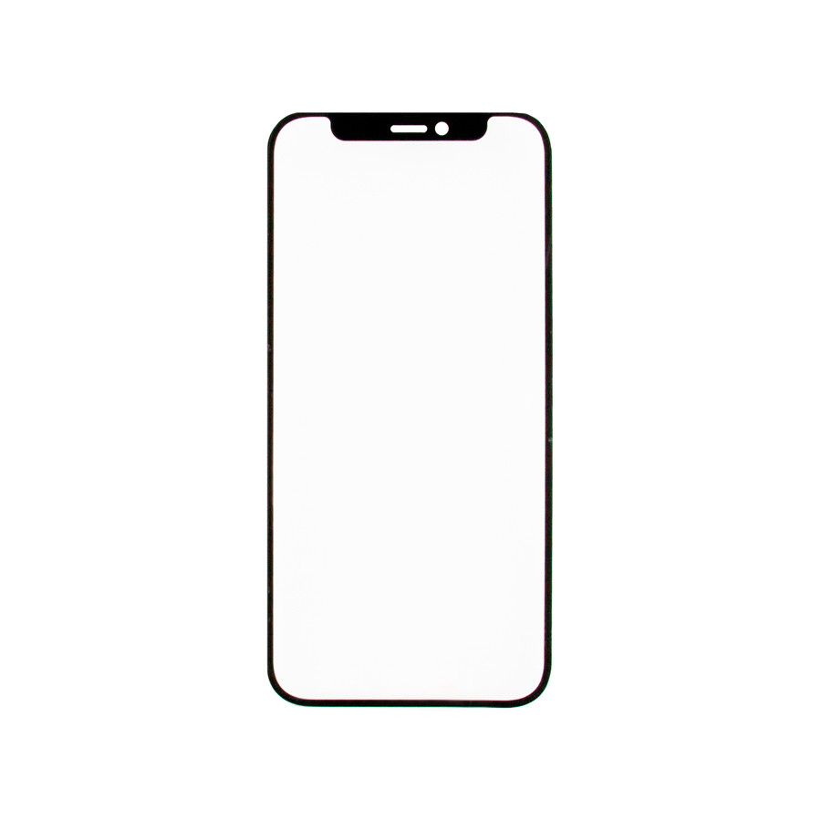 Стекло для iPhone 12/12 Pro с OCA пленкой Черный Оригинал (Mitsubishi)