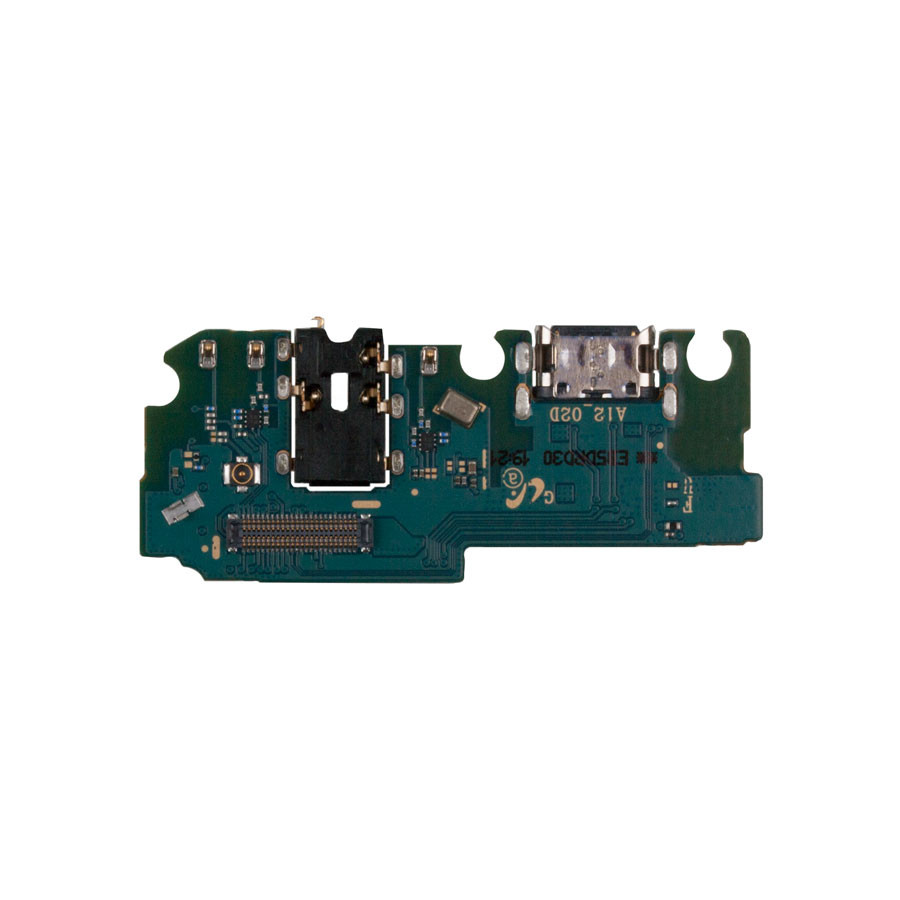 Шлейф для Samsung A125F/M127F (A12/M12) плата системный разъем/разъем гарнитуры/микрофон - Премиум
