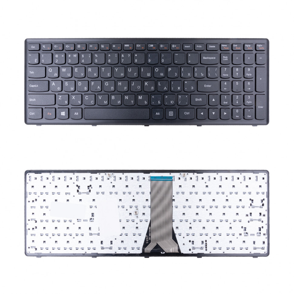 Клавиатура для ноутбука Lenovo IdeaPad Flex 15/G500S/G505A/G505G/G505S/S500/S510 (с рамкой) Черный
