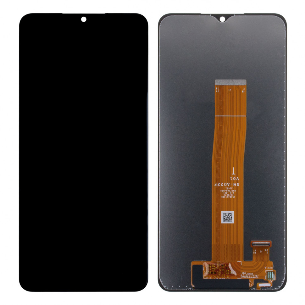 Дисплей для Samsung A022G (A02) с тачскрином Черный Оригинал
