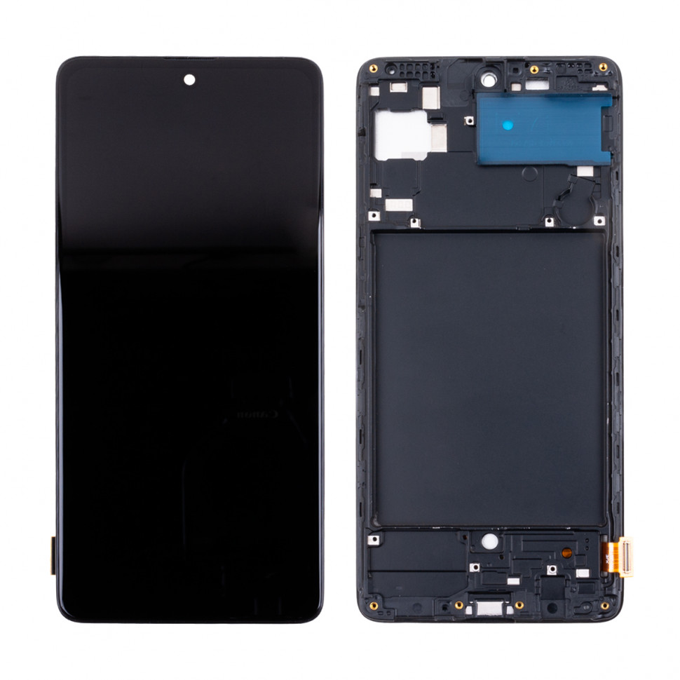 Дисплей с рамкой для Samsung A715F (A71) Черный In-Cell