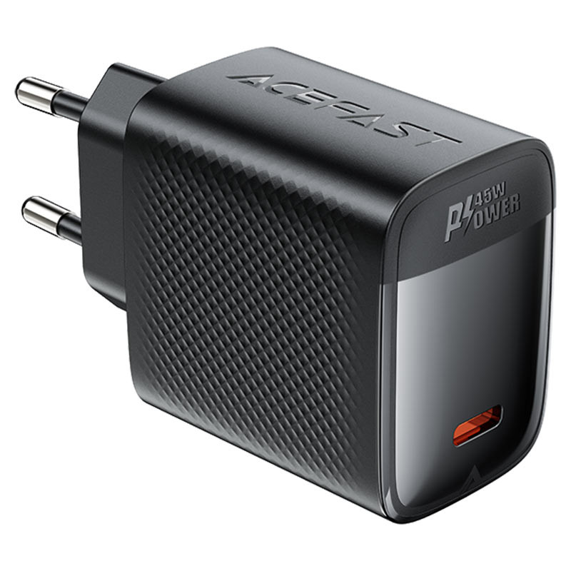 СЗУ Type-C Acefast A112 (45W, PD, AVS, GaN) Черный