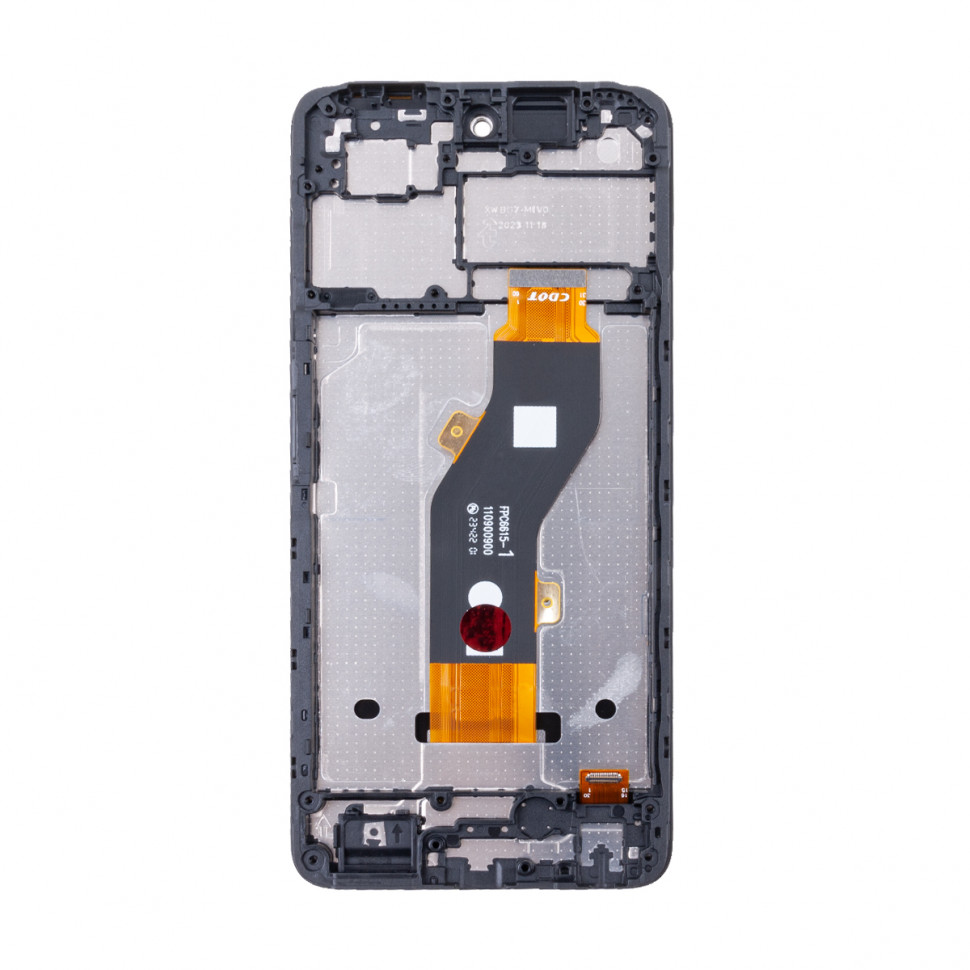 Дисплей с рамкой для Tecno Spark 20C Черный Оригинал