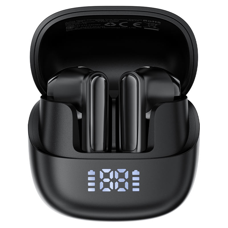 Беспроводные наушники Bluetooth Acefast W2 (TWS, вакуумные, с диплеем, ANC) Черный