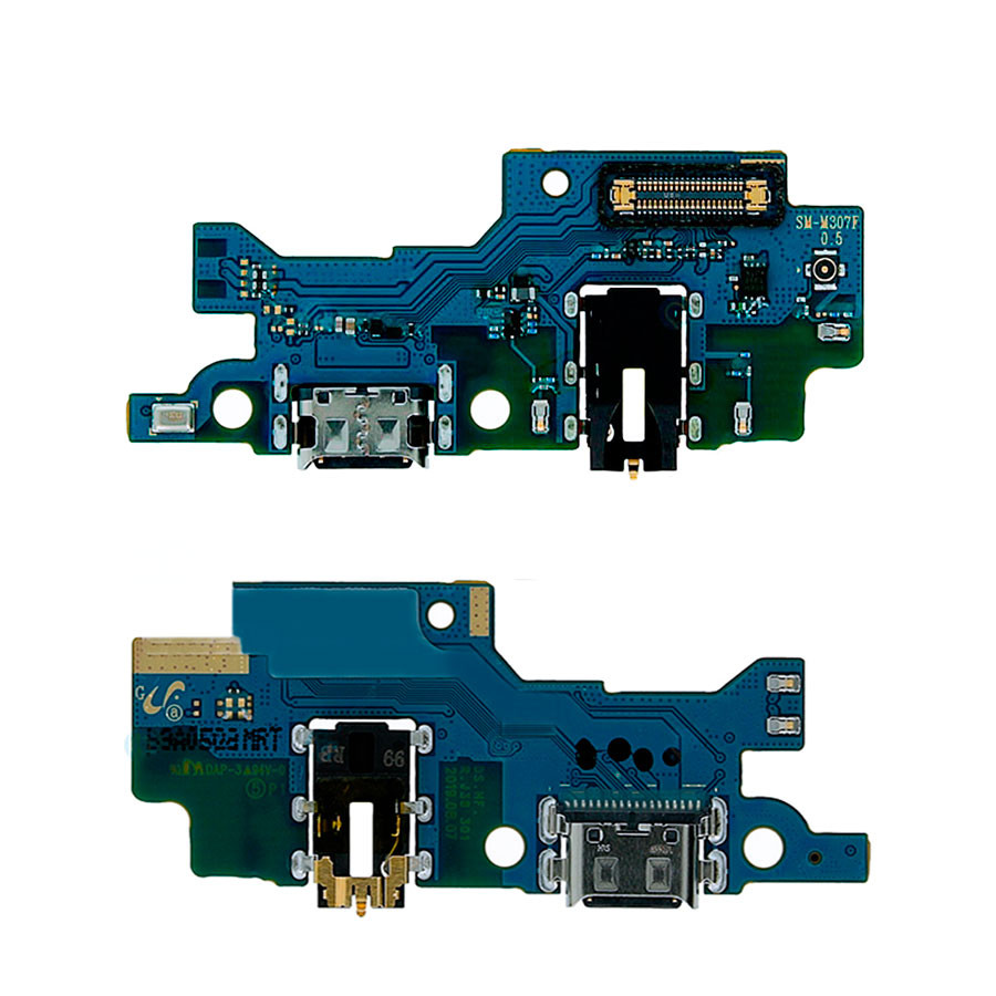 Шлейф для Samsung M307F/M215F/M315F (M30s/M21/M31) плата системный разъем/разъем гарнитуры - Премиум