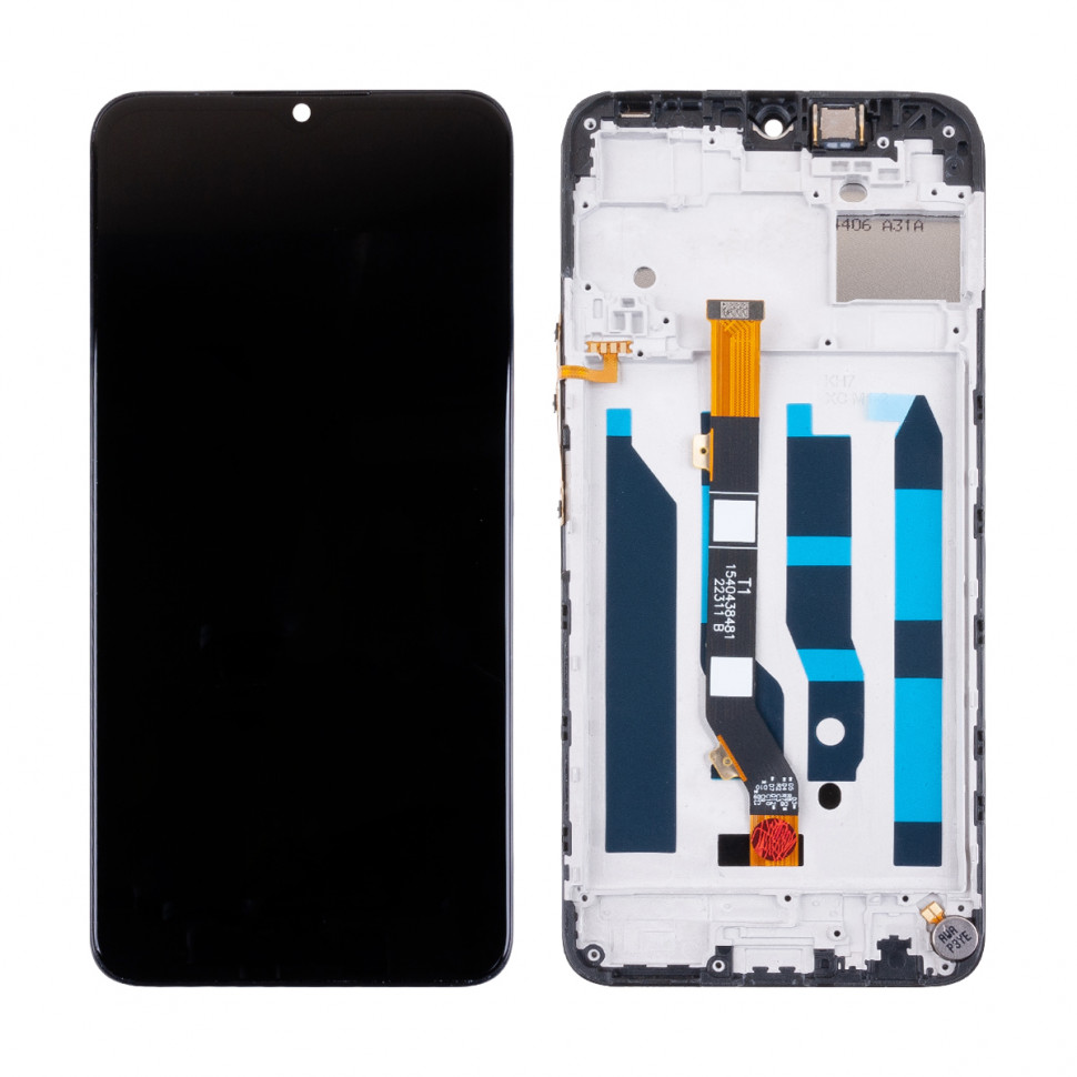 Дисплей с рамкой для Tecno Spark 9 Pro/9T/9 Pro Sport Черный Оригинал