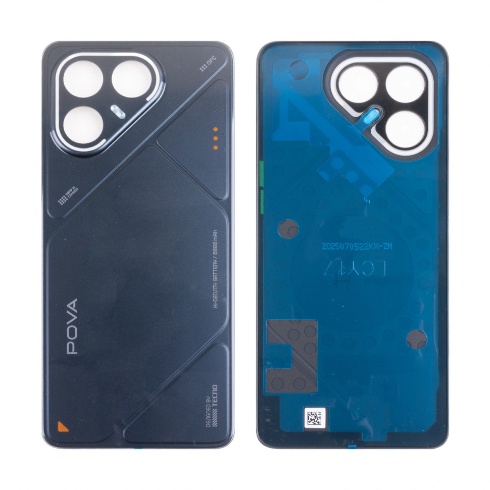 Задняя крышка для Tecno Pova 7 5G Черный - Премиум
