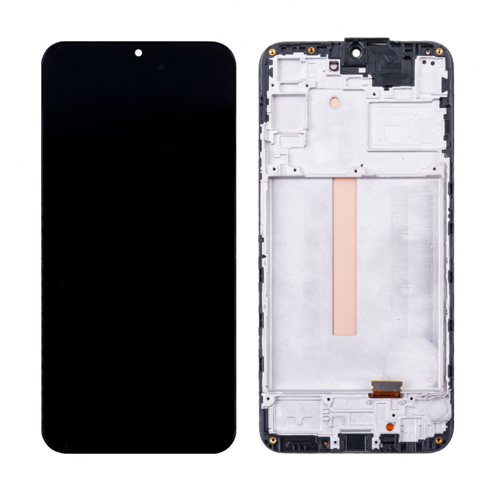 Дисплей с рамкой для Samsung A256E (A25 5G) Черный OLED (Full Size)