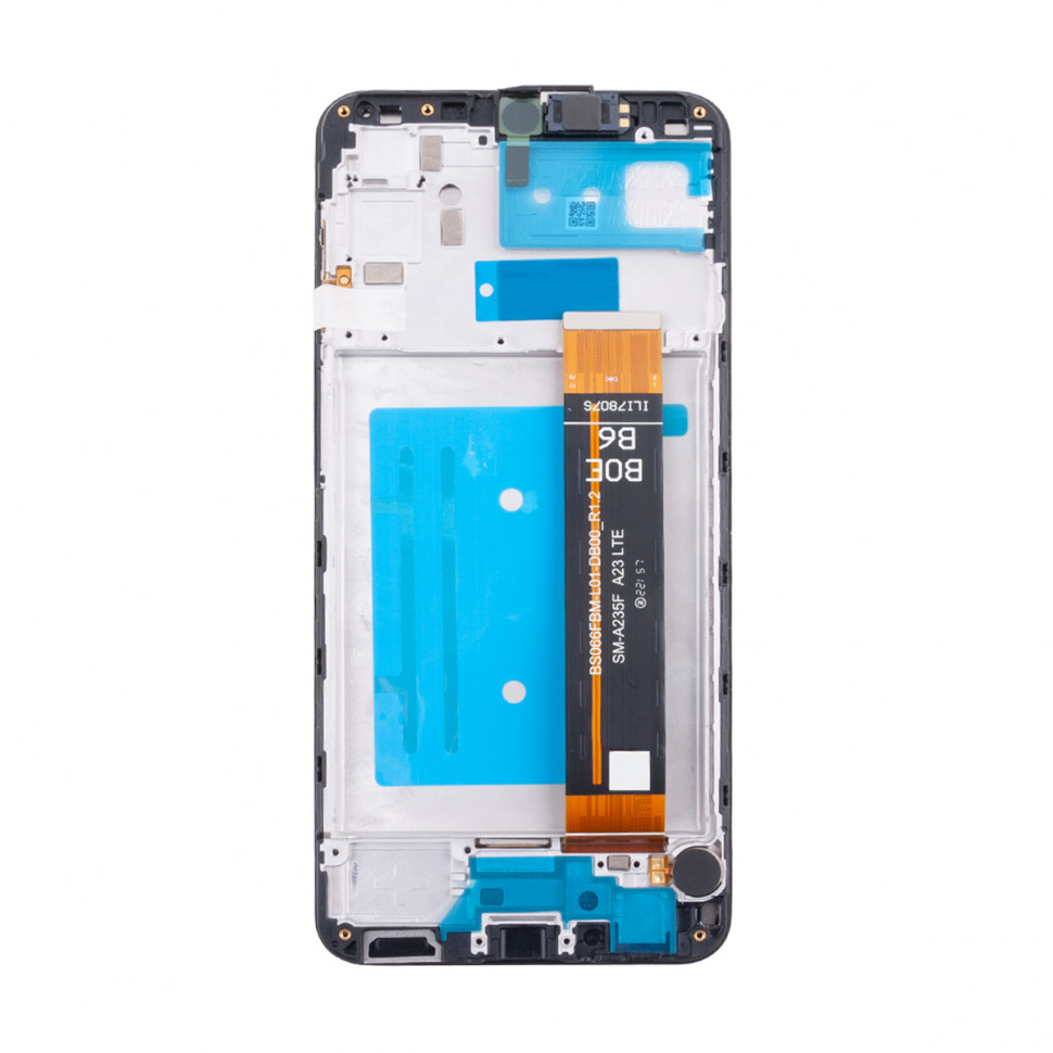 Дисплей с рамкой для Samsung A235F (A23) Черный Оригинал Ref. (SP)