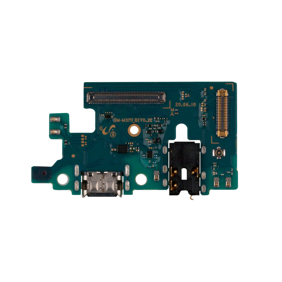 Шлейф для Samsung M317F (M31s) плата системный разъем/разъем гарнитуры/микрофон - Премиум