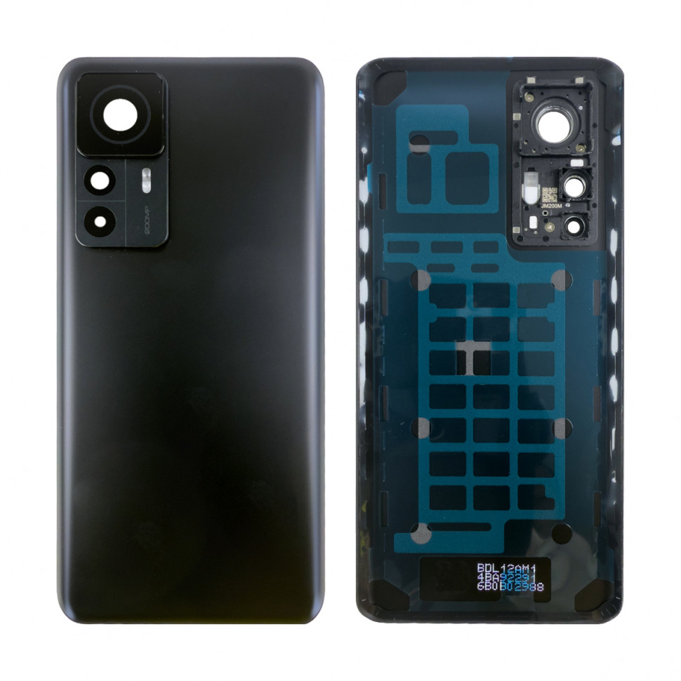 Задняя крышка для Xiaomi 12T Pro Черный (Матовая) - Премиум