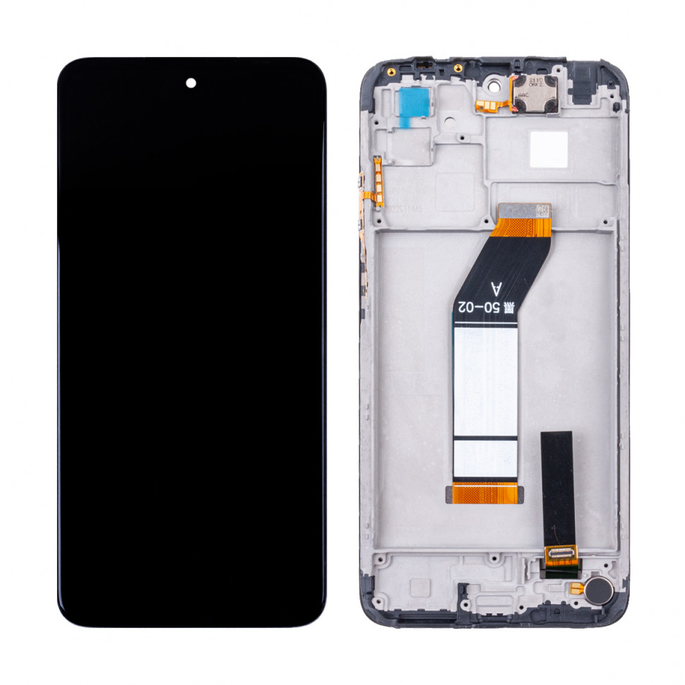 Дисплей с рамкой для Xiaomi Redmi 10 Черный Оригинал