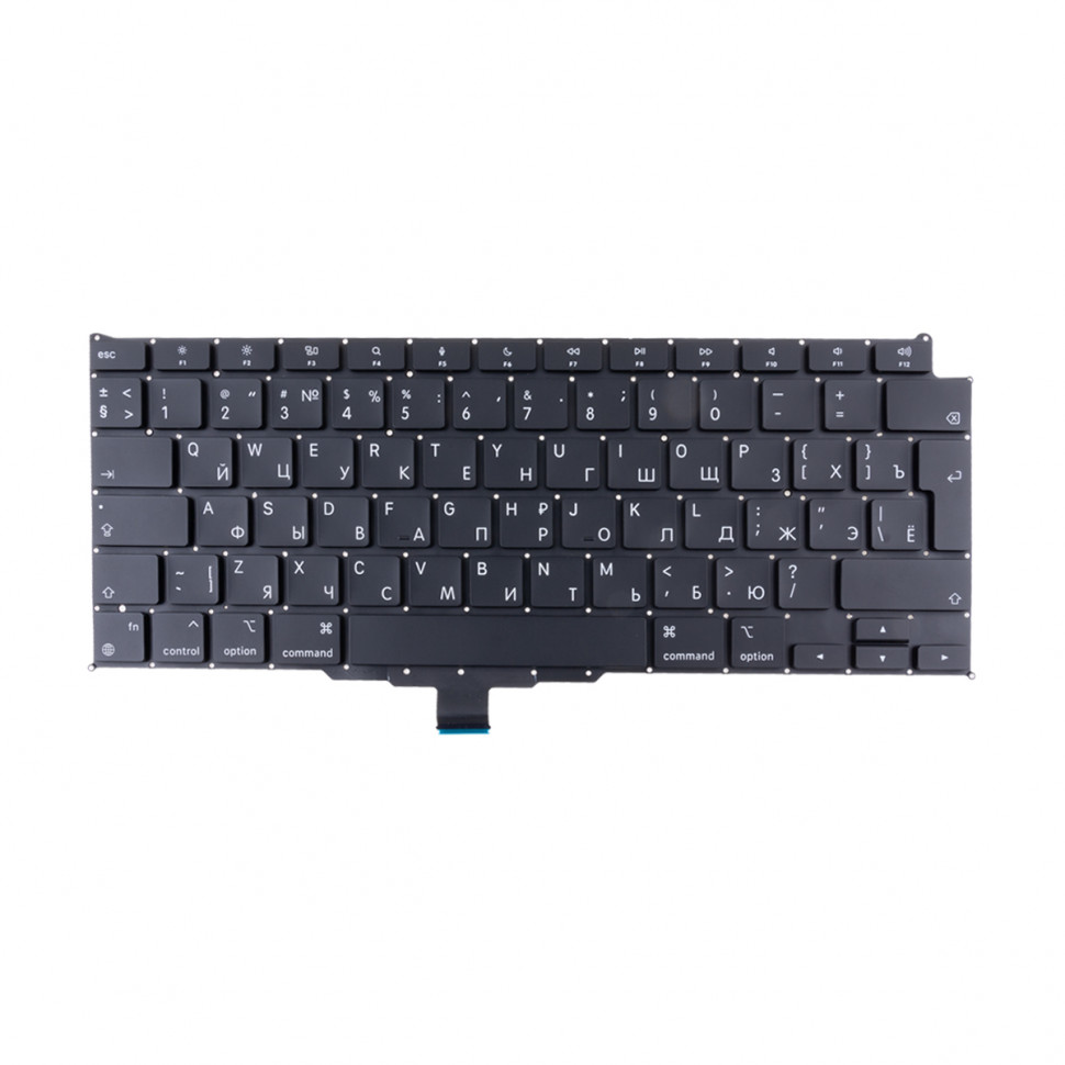 Клавиатура для ноутбука MacBook Air M1 13" A2337 (2020, Г-образный Enter RU) Черный