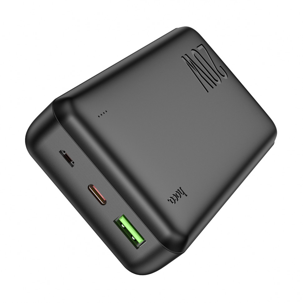 Внешний Аккумулятор Hoco J87A 20000 mAh (20W, QC3.0, PD, USB, MicroUSB, Type-C) Черный