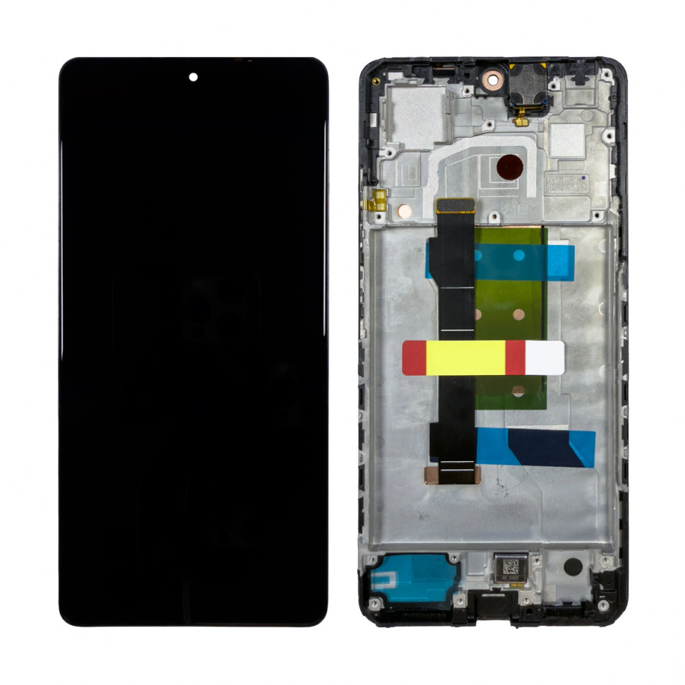 Дисплей с рамкой для Xiaomi Poco X5 Pro 5G/Redmi Note 12 Pro 5G Черный Оригинал