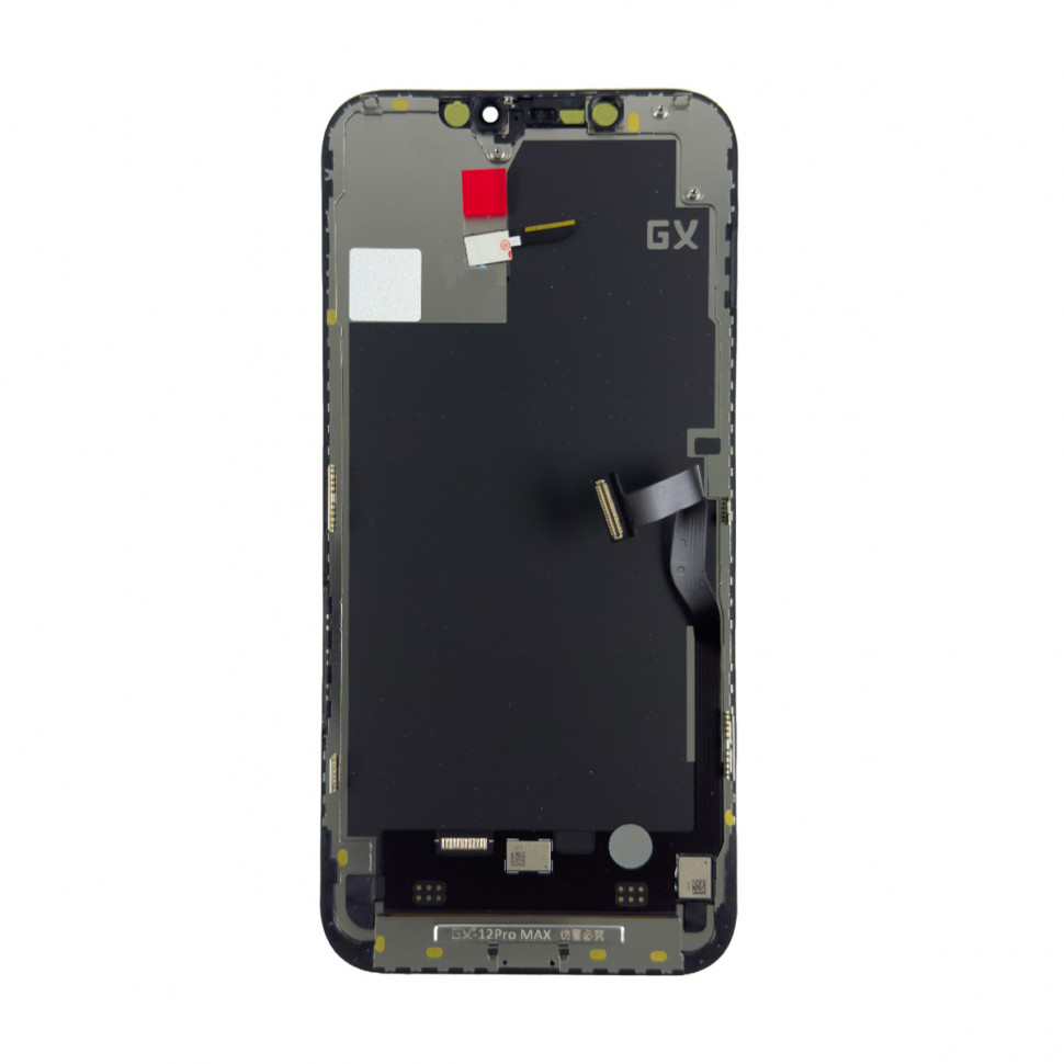 Дисплей для iPhone 12 Pro Max с тачскрином Черный - GX Soft OLED (площадка под IC)