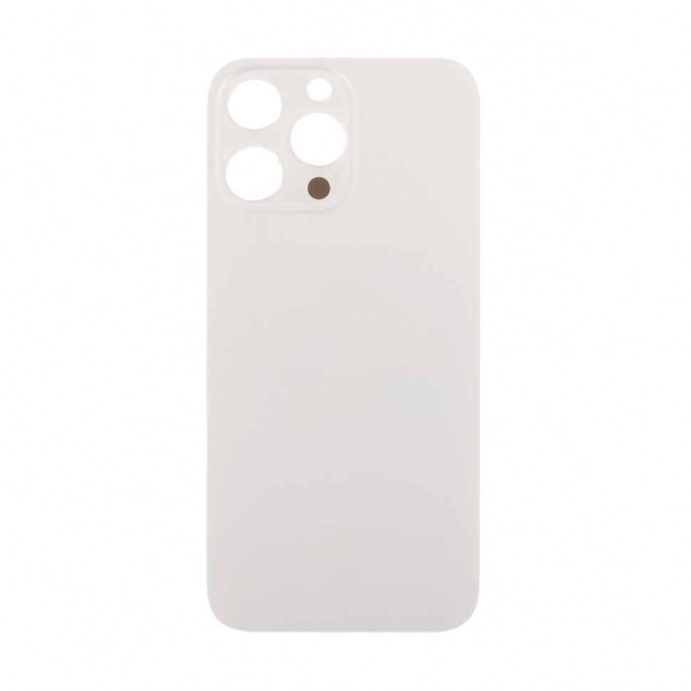 Задняя крышка для iPhone 14 Pro Max Золото (стекло, узкий вырез под камеру, логотип) - Премиум